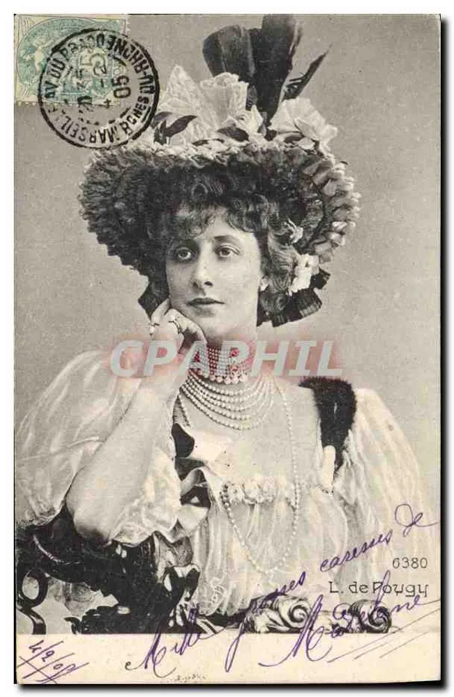 Junge elegante Frau — Portrait — L. de Pouguy, Nr. 0380 - Vorderseite