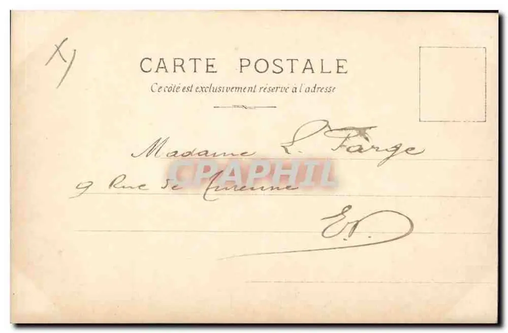 Frézia — Retrato da cantora — editada por Reutlinger Paris, série N° 20, 1901 - Verso