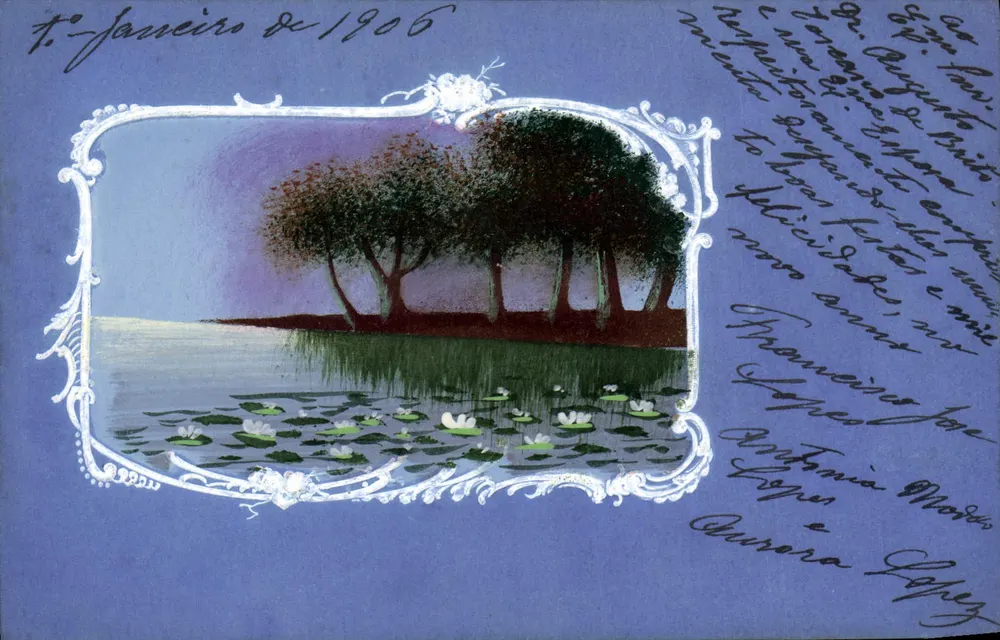 Lac aux nénuphars — vue décorative — éditeur non identifié, n° de série non visible - Recto