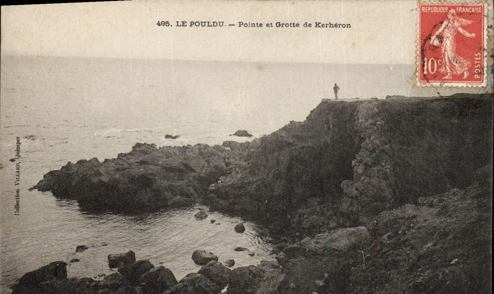 Le Pouldu — Pointe und Grotte de Kerhérón — Sammlung Viellamy Quimper - Vorderseite