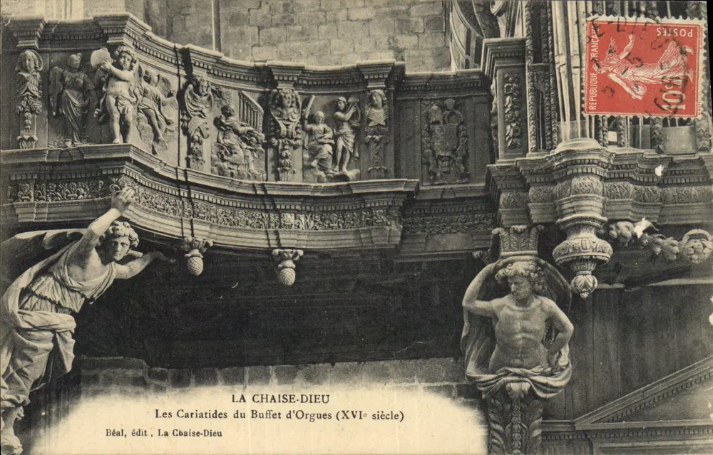 La Chaise-Dieu — Die Kariatiden des Orgelgehäuses (16. Jahrhundert) — Béal, Verlag La Chaise-Dieu - Vorderseite