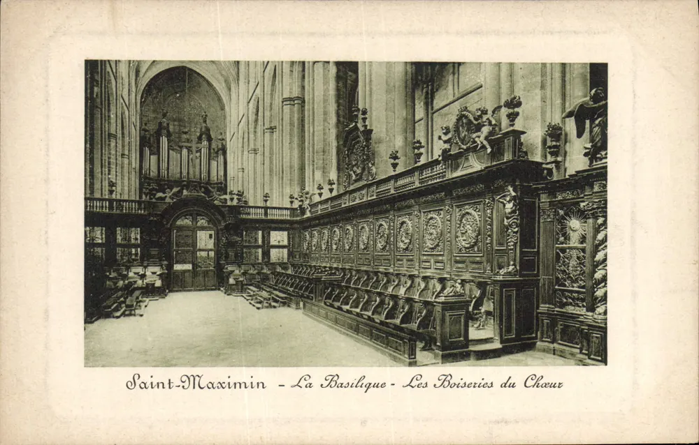 Saint-Maximin - Die Basilika - Die Holzarbeiten des Chors - Vorderseite