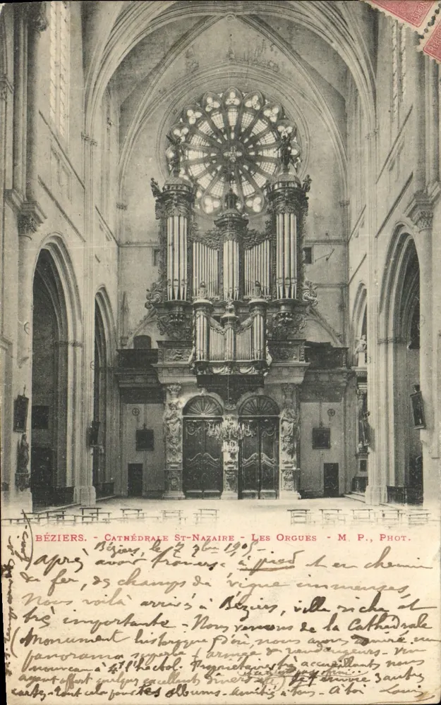 Béziers - Kathedrale St-Nazaire - Die Orgeln - M. P., Foto - Vorderseite