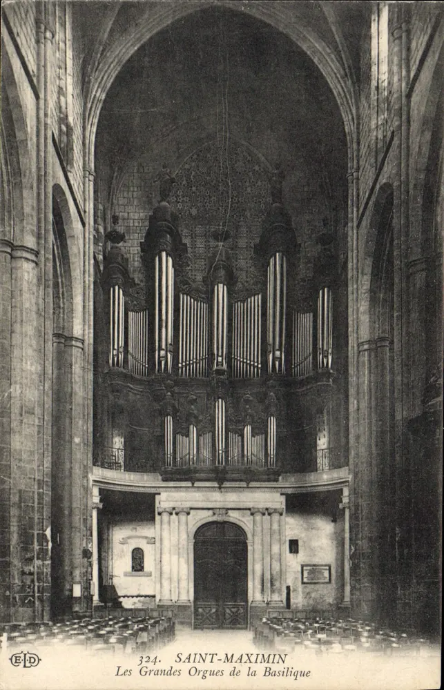 Saint-Maximin — Die großen Orgeln der Basilika — Verlag E.P.D. n° 324 - Vorderseite