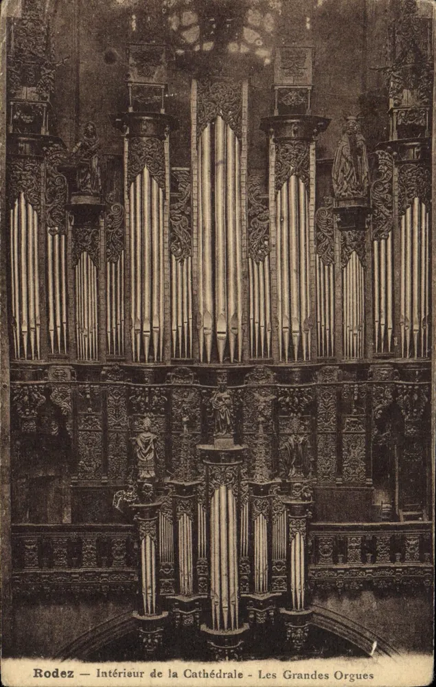 Rodez — Innenansicht der Kathedrale — Die Großen Orgeln - Vorderseite