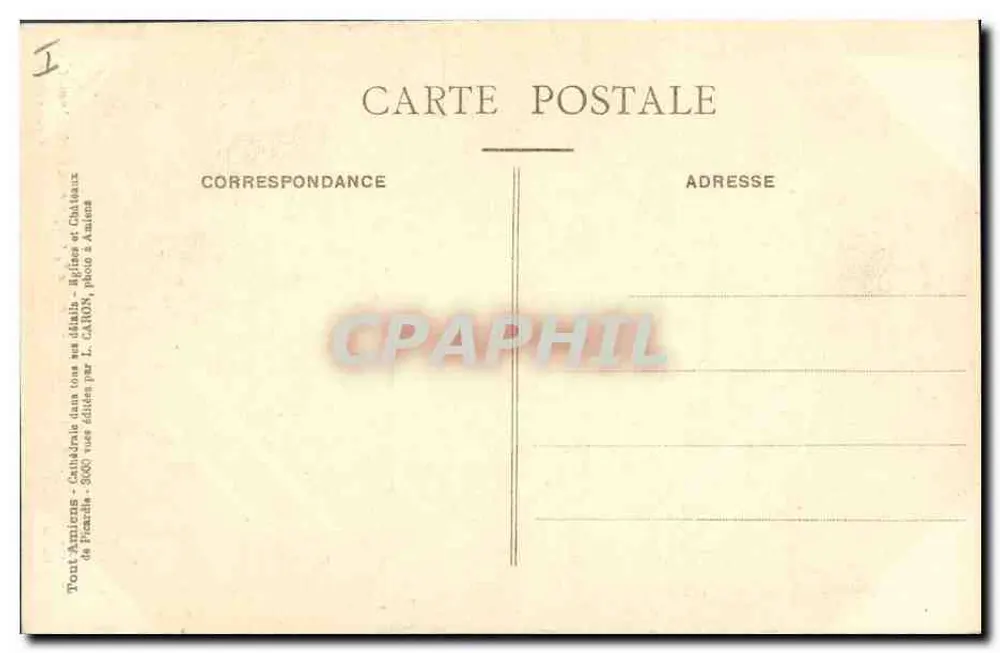 Amiens - Kathedrale - Die Kirchenschiff, Orgeln und Predigerpult - L. C. - n°357 - Rückseite