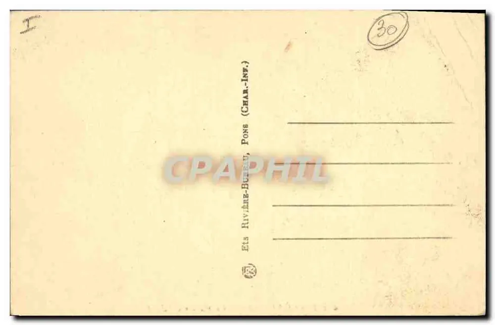 Alès (Gard) — Het Paleis van Justitie — Uitgever Rivière-Bureau, Pons (Char-Inf.) - Achterkant