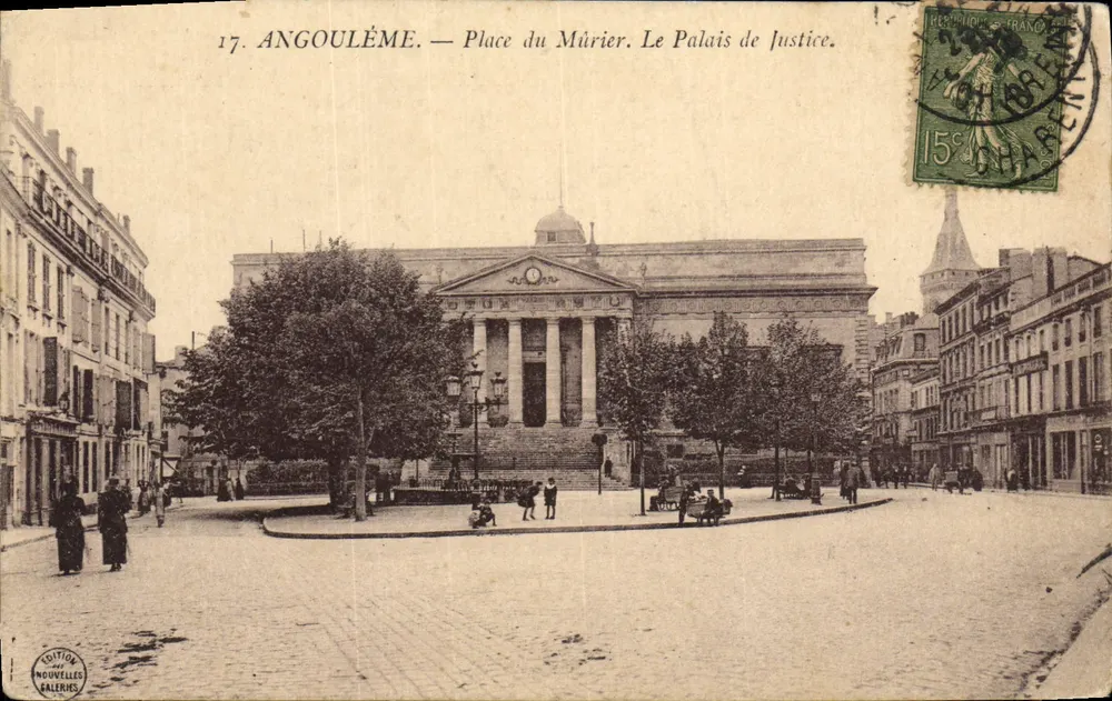 Angoulême — Place du Mûrier. Das Palais de Justice — Édition Nouvelles Galeries, n°17 - Vorderseite