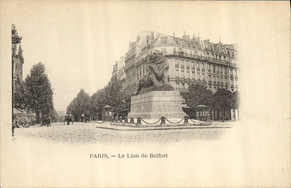 Paris — Der Löwe von Belfort — Nationale Verteidigung - Vorderseite