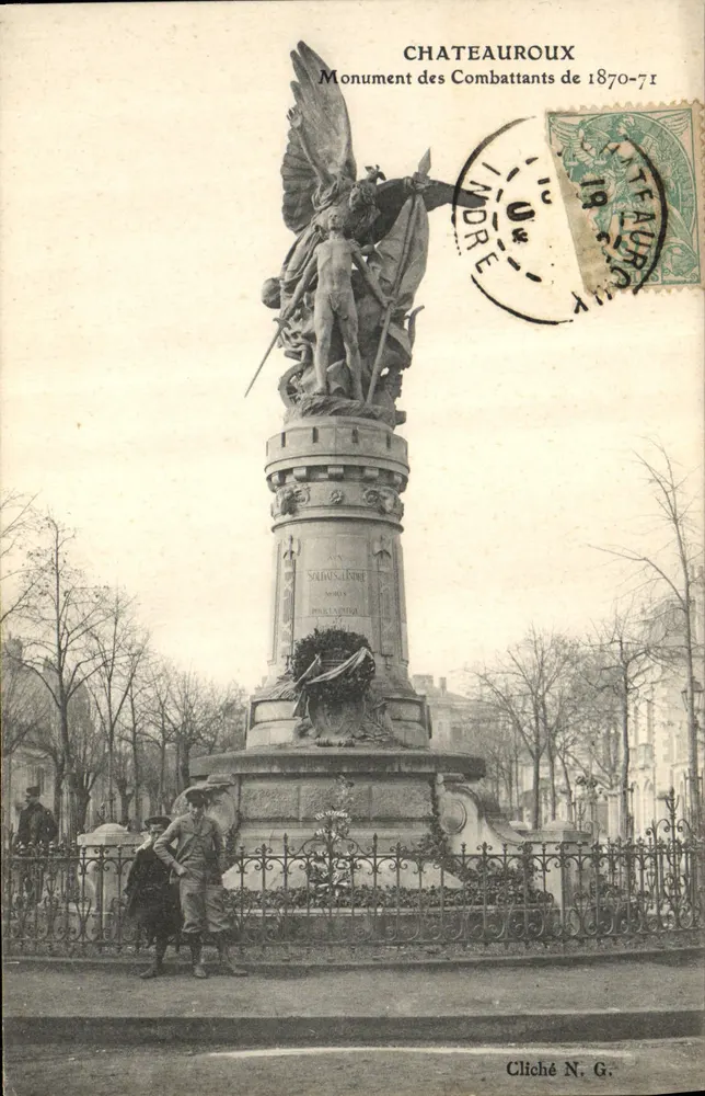 Châteauroux — Denkmal für die Kämpfer von 1870-71 — Cliché N. G. - Vorderseite