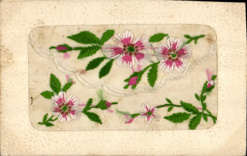Fiori ricamati — motivo floreale su tessuto — Maroque Paris - Recto