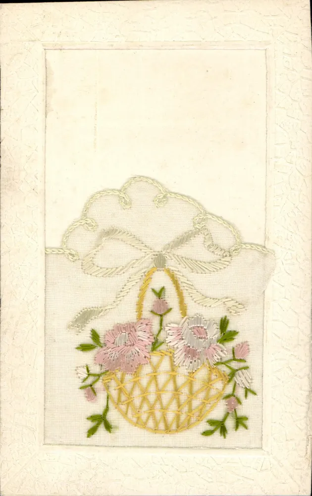 Cesto de flores bordadas — edição Blanche - Frente