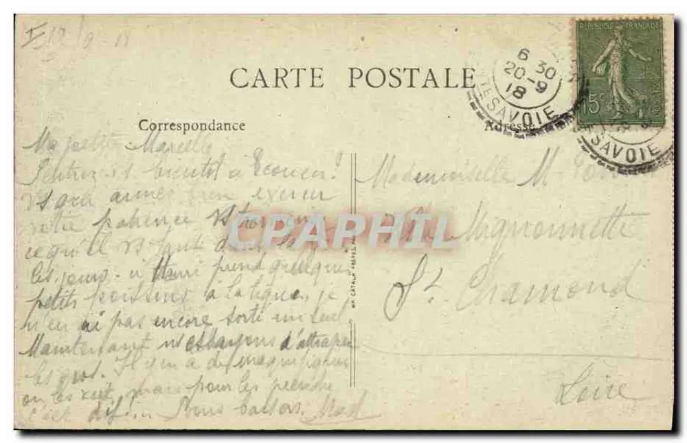 Annecy - De prefectuur in Louis XIII-stijl en het monument Sommeiller (ingenieur) - Achterkant