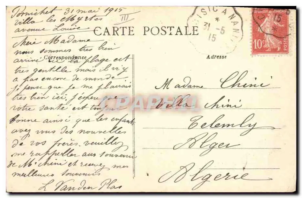 Menina vestindo traje de Vannes — Morbihan — Artaud-Nozais, Nantes - Verso