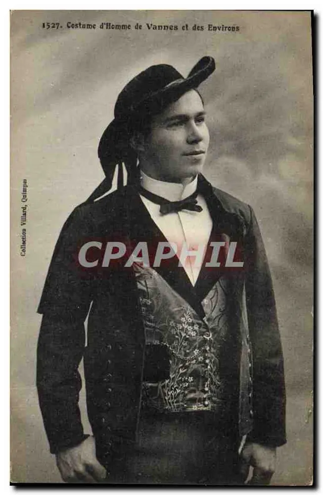 Costume d'Homme de Vannes et des Environs — Collection Villard, Quimper — n° 1527 - Vorderseite
