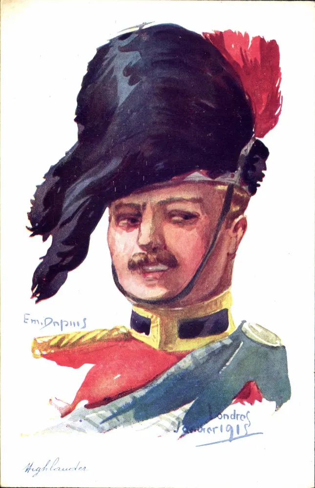 Highlander — Soldat im Uniform — Emi. Dapin, London, Januar 1915 - Vorderseite