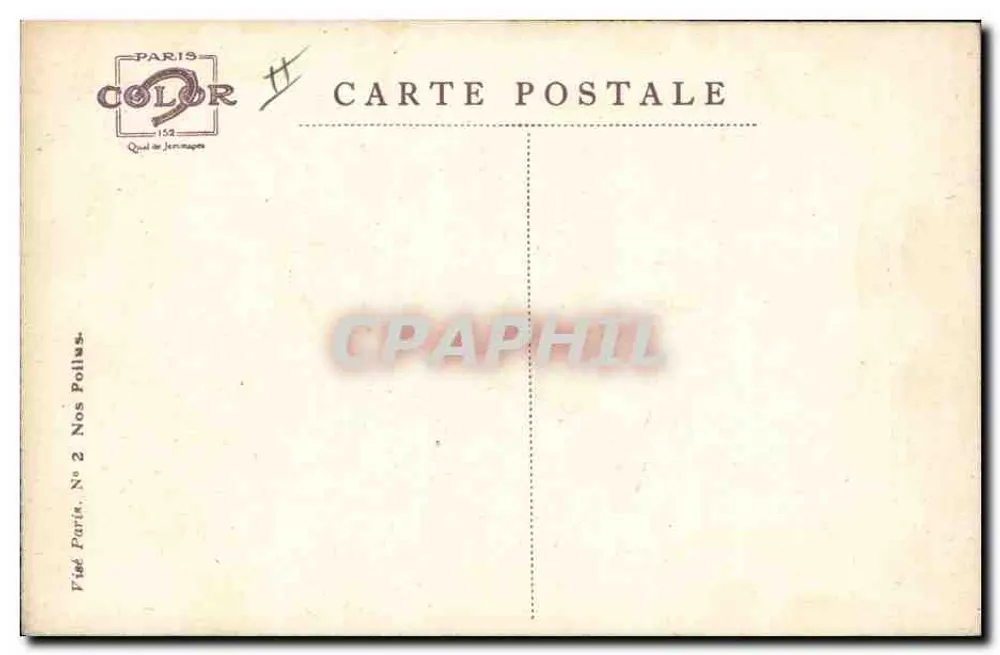 Porträt eines Mannes mit Turban — Verlag Paris Color, Nr. 152 - Rückseite