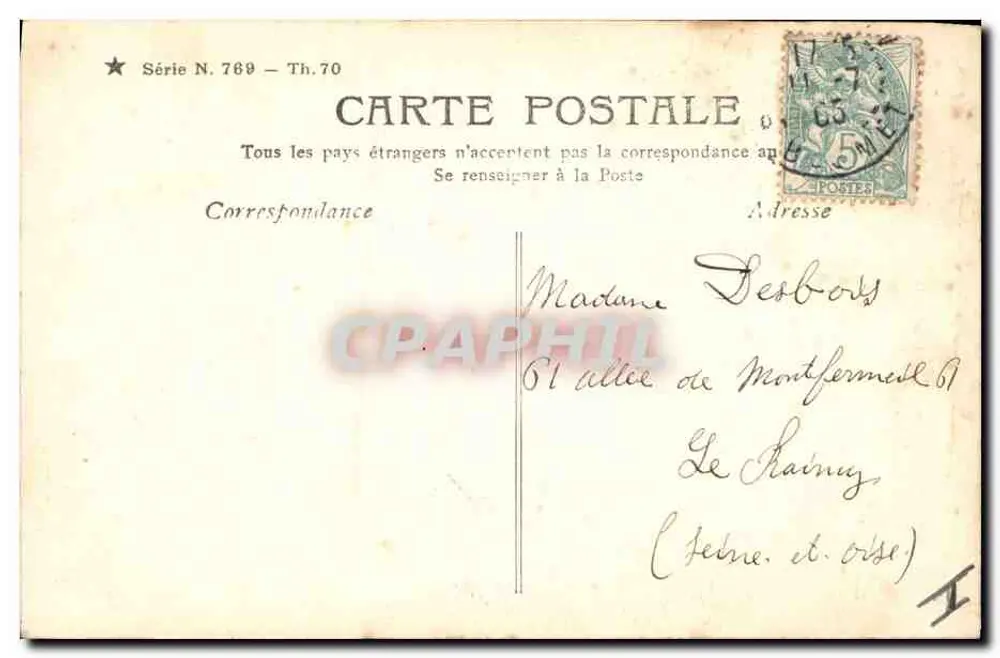 Berthet — Retrato de cena — Nadam - Verso