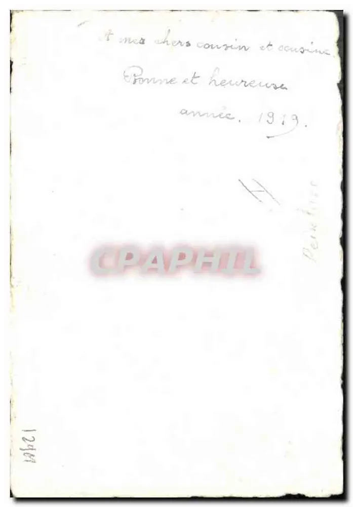 Kirschen — Aquarellmalerei — H. Diemberg, 1919 - Rückseite