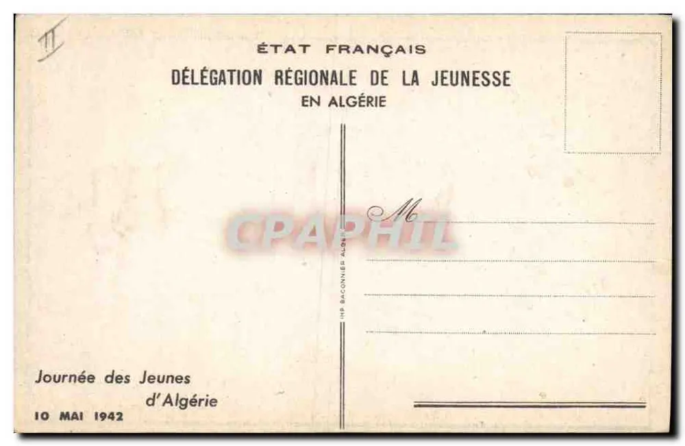 Mädchen in einem Kleid mit Punkten — farbige Illustration — Regionale Jugenddelegation in Algerien - Rückseite