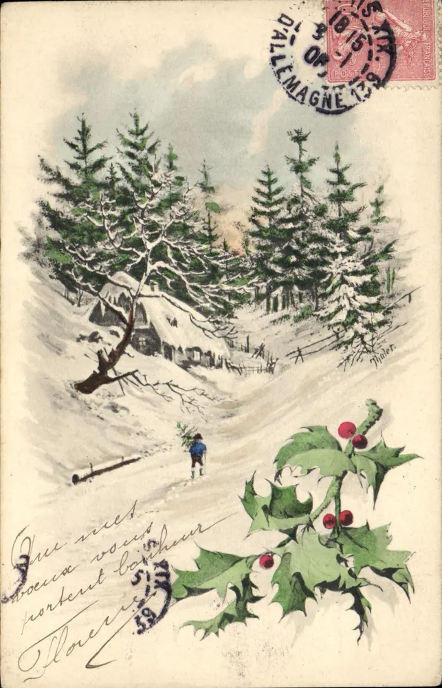 Winterlandschaft — Wald von Dallemagne — Verlag M. M. Vienne, n° 162 - Vorderseite
