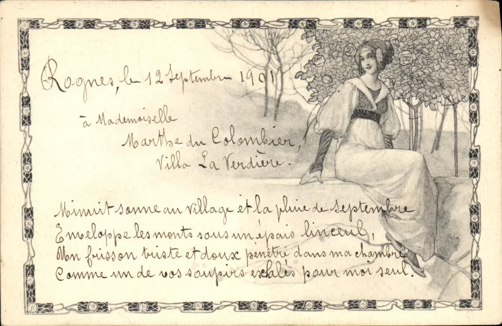 Rognes — Gedicht zum Herbst — Verlag M. M. Vienne - Vorderseite