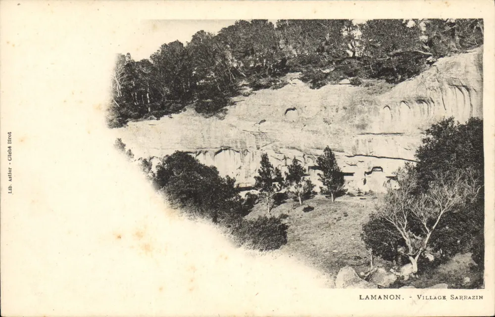 Lamanon - Dorf Sarrazin — Verlag L.D. Astier - Cliché Birot - Vorderseite
