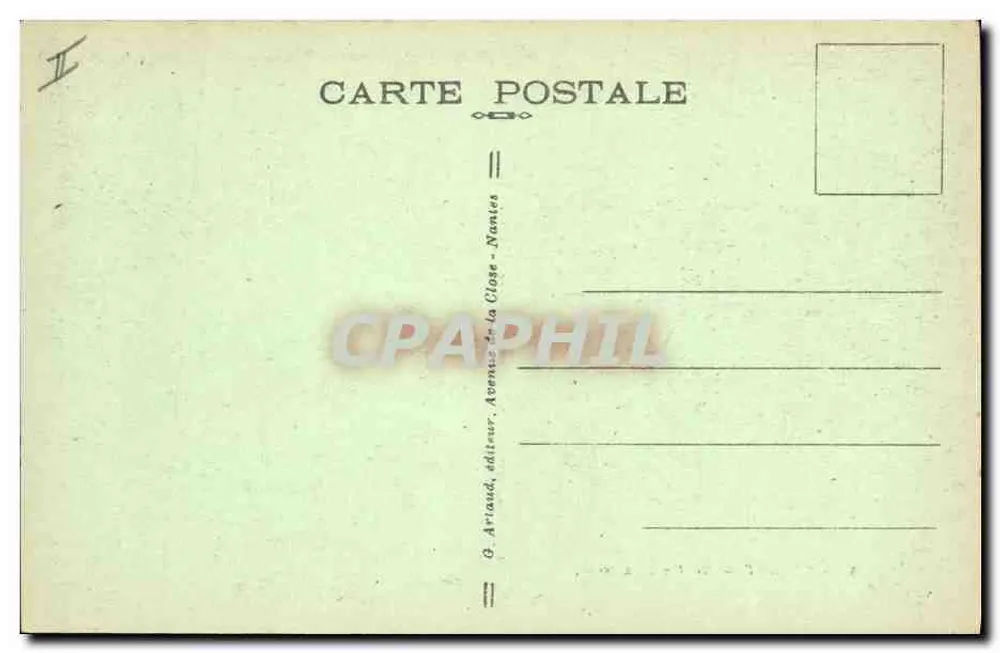 Morgat — Gruta de Roméo — G. Arriand, editor em Nantes - Verso