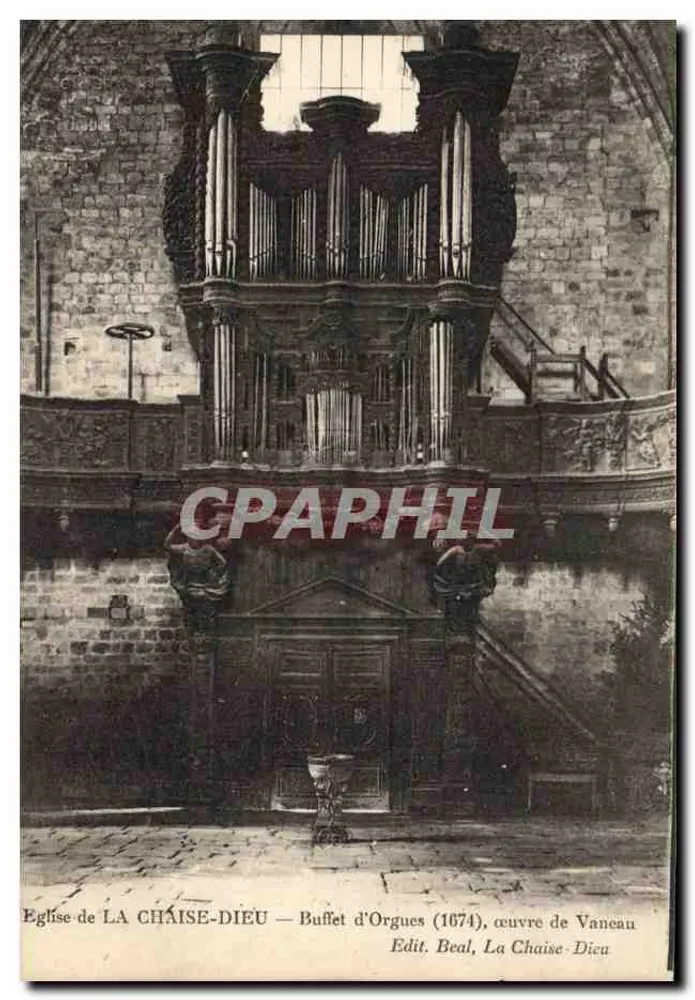 Kirche von LA CHAISE-DIEU — Orgelgehäuse (1674), Werk von Vaneau - Vorderseite