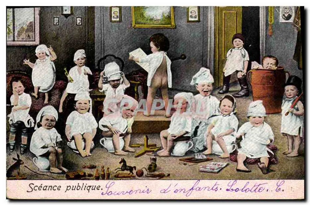 Öffentliche Szene. Erinnerung an Kinder. — Serie 1019, Verlag Loloitte & C. (gedruckt auf der Karte) - Vorderseite