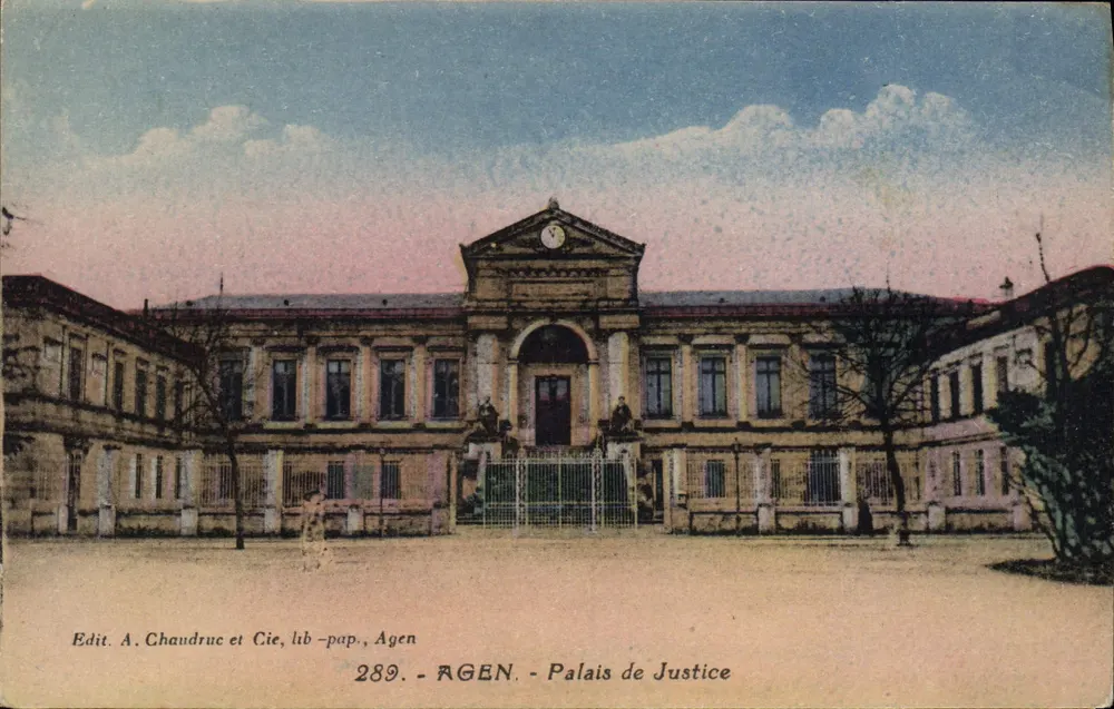 AGEN - Palácio de Justiça — Editor A. Chaudruc e Cia, n° 289 - Frente