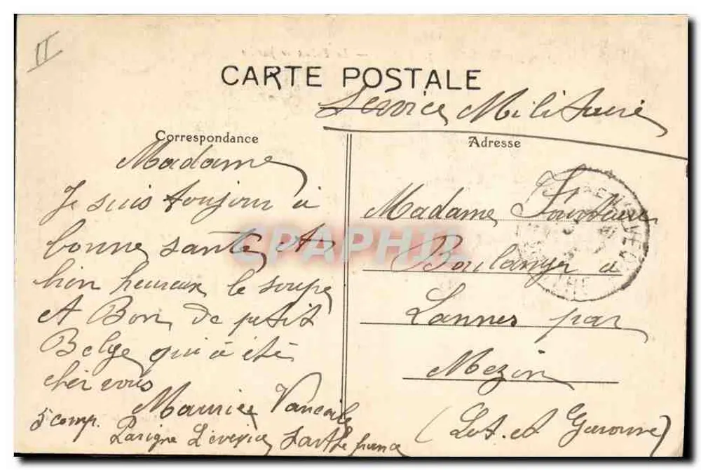 Agen — Paleis van Justitie — Phototypie Perret, Agen - Achterkant