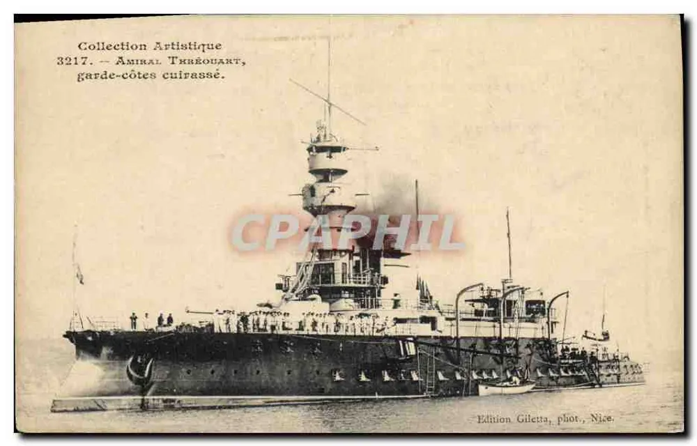 Admiral Thréouart — gepanzerte Küstenwache — Edition Gilettà, Foto., Nizza - Vorderseite