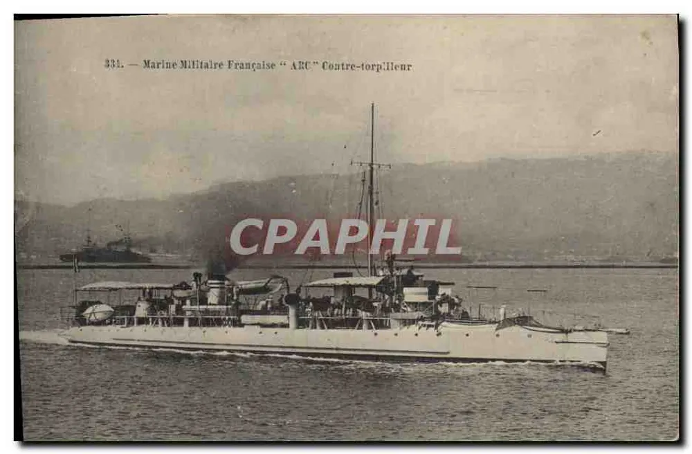 Marinha Militar Francesa "ARC" Contratorpedeiro — 331 — editor não visível - Frente