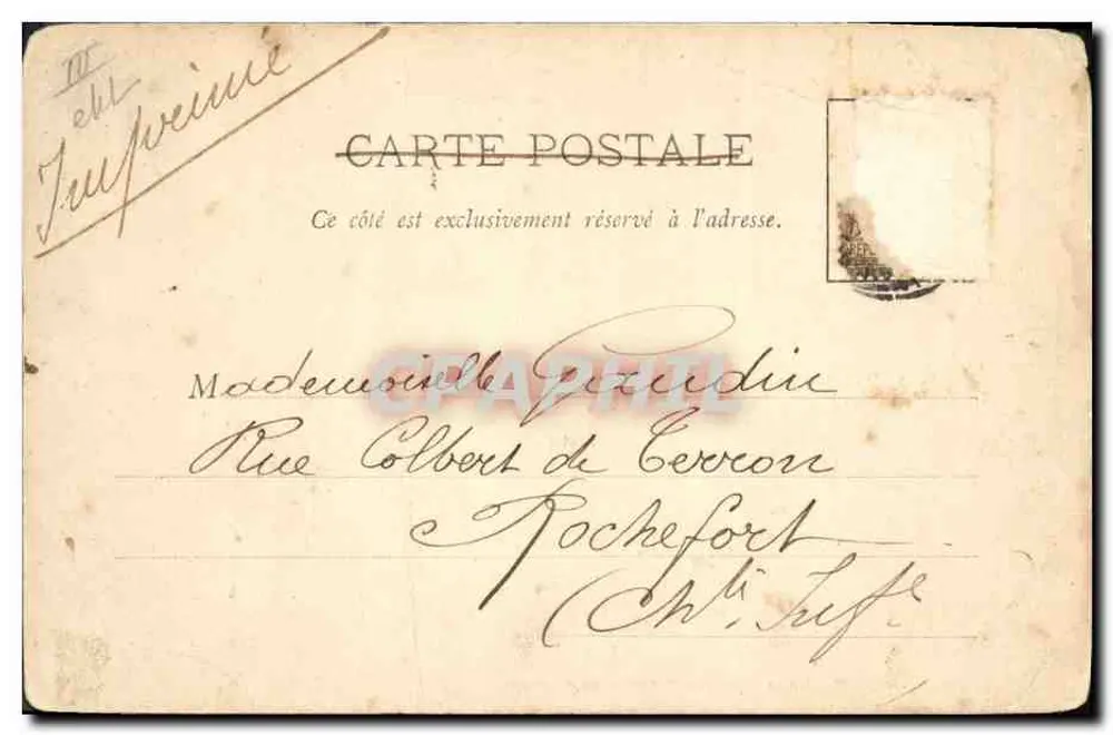 Admiral Charner — Panzerkreuzer — Foto. A. Rougault, Toulouse-sur-Mer - Rückseite
