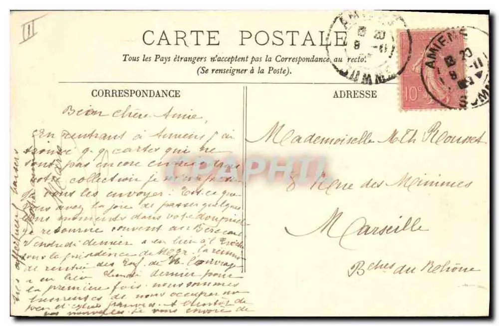 Amiens — A Prefeitura — LL. — N° 41 - Verso