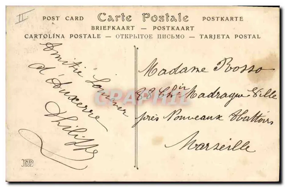 Auxerre — La Prefectura, antiguo Palacio Episcopal — ND. Fot. — Toulout, editor — n° 86 - Reverso