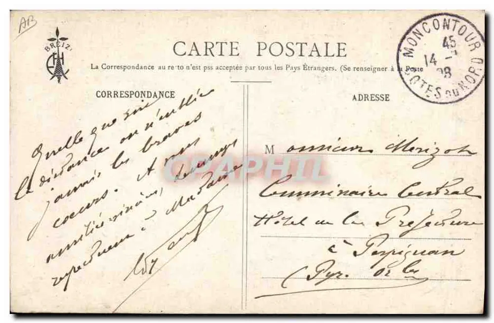 Ein Gâs de Scaër (F.) — Hochzeitskleidung — Breizh, Callebène - Rückseite