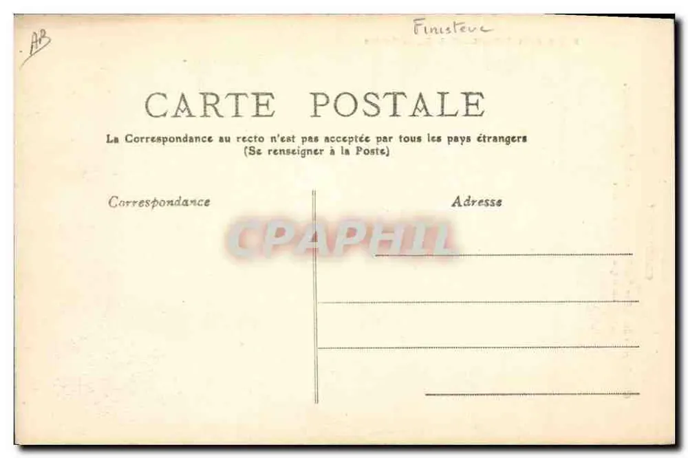 Concarneau — país das belas famílias e belos filhos — Coleção G. D. de Nantes, n° 814 - Verso