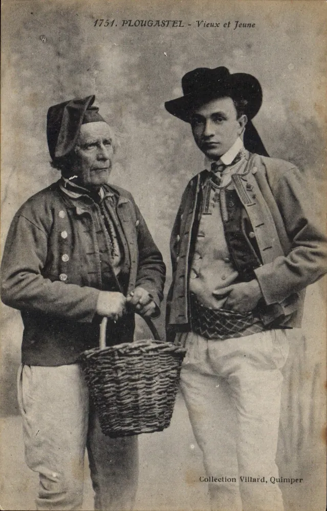 Plougastral - Velho e Jovem — Coleção Villard, Quimper - Frente