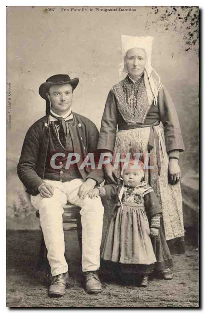 Eine Familie aus Plougasnel-Daoulas — Sammlung VILLARD, Nr. 1087 - Vorderseite