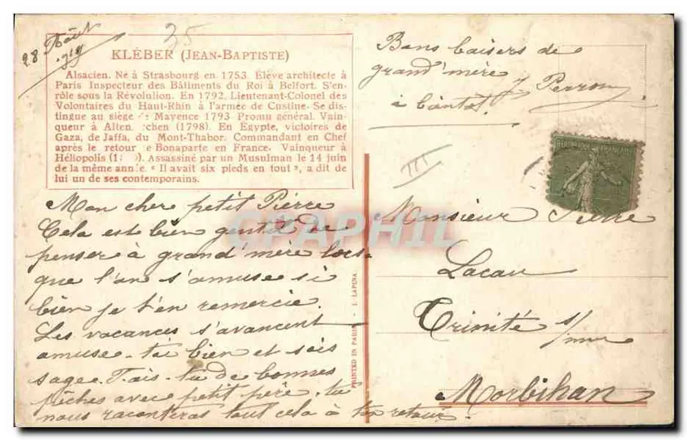 Soldaten in Uniform — Landschaftsszene — L. Valet - Rückseite