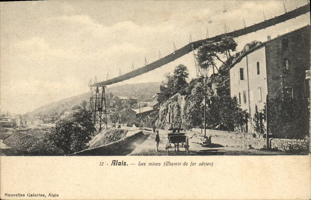 Alais — Die Bergwerke (Luftschienenbahn) — Nouvelles Galeries, Alais - Vorderseite