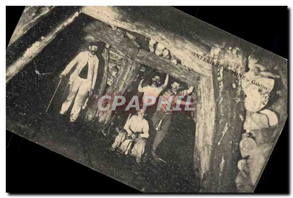 Intérieur de Mine — Galeries — IMPRIMÉ SUR LA CARTE - Frente