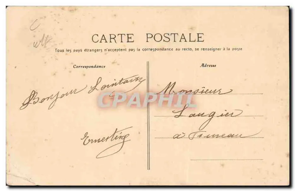 Intérieur de Mine — Galeries — IMPRIMÉ SUR LA CARTE - Verso