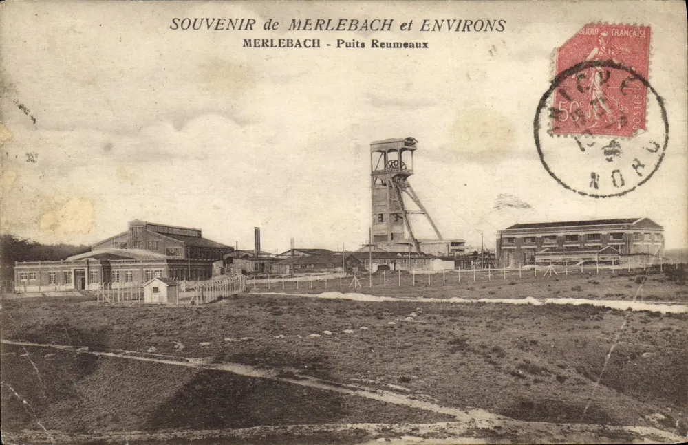 Merlebach - Reumeaux-Brunnen — Erinnerung an Merlebach und Umgebung — Verlag Gustave Erten - Vorderseite