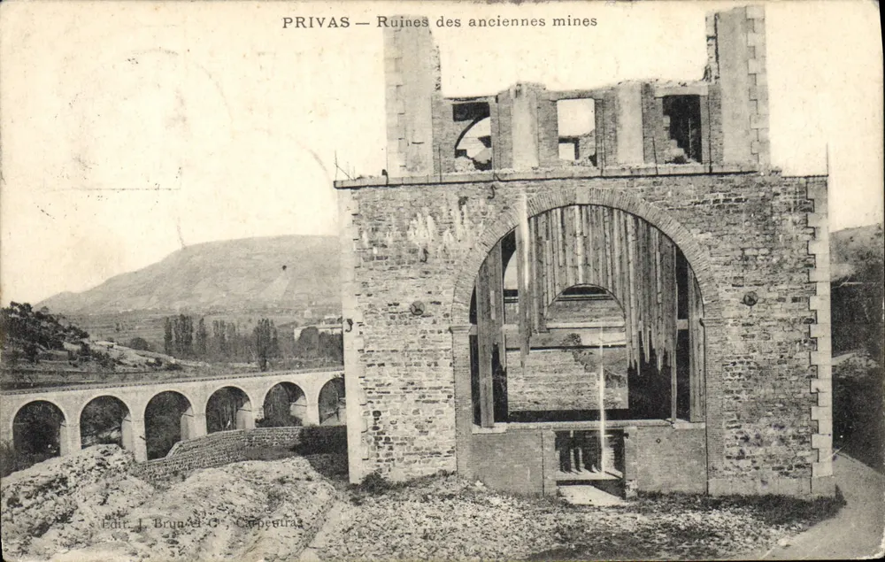 Prévias — Ruinen der alten Bergwerke — Edit. J. Bruat & Cie, Capestel - Vorderseite