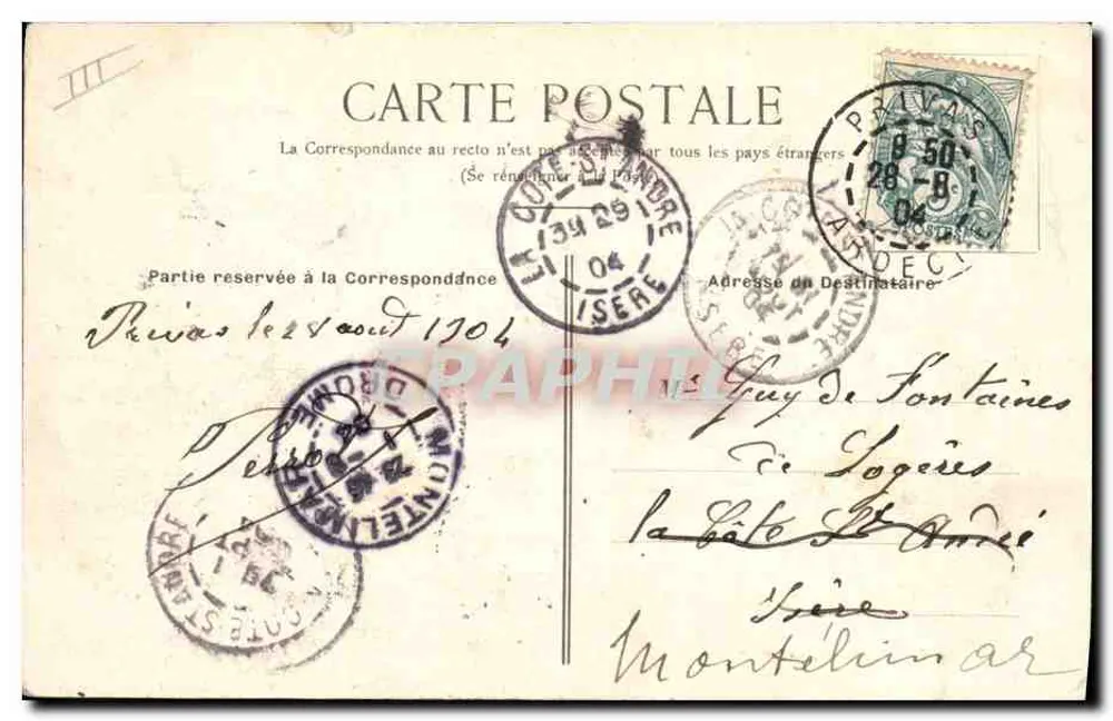 Prévias — Ruinen der alten Bergwerke — Edit. J. Bruat & Cie, Capestel - Rückseite