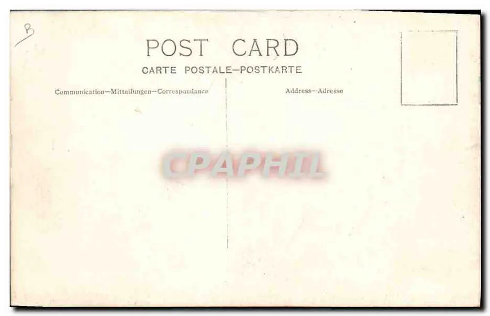 Mineração e edifícios industriais — paisagem montanhosa — carta postal anônima - Verso