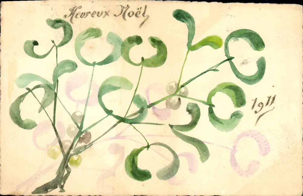 Eibe — Aquarellzeichnung — 1911 - Vorderseite